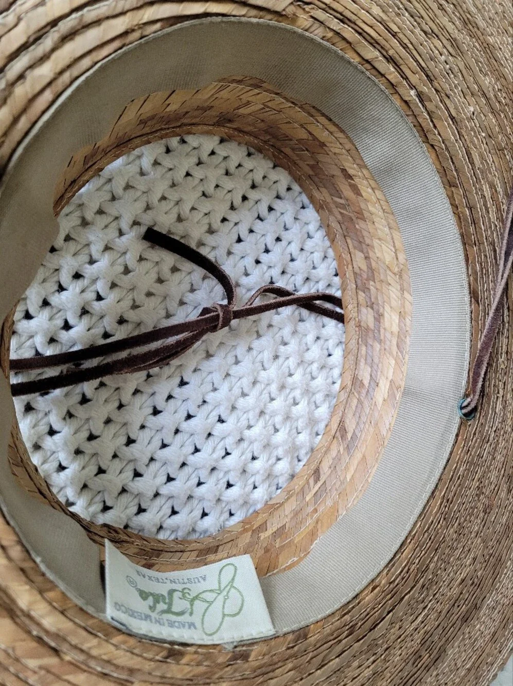 Tula Open Crown Wide Brim Straw Hat, UPF 50+